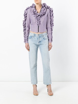 Y/Project Cropped Ruffle Blouse