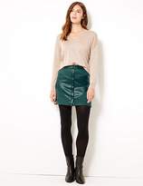Thumbnail for your product : Marks and Spencer Faux Leather A-Line Mini Skirt