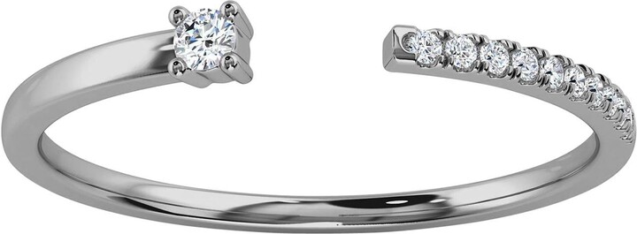 The Art of Jewels Signature Platinum Klarna Diamond Ring '1/10 Carat'