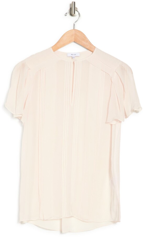 Reiss Millie Pleated Blouse - ShopStyle Tops