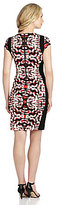 Thumbnail for your product : Maggy London Cap-Sleeve Tribal-Print Sheath Dress