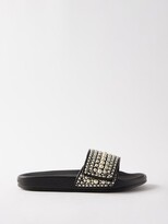 Thumbnail for your product : Jimmy Choo Fitz Pearl-embellished Slides - Black