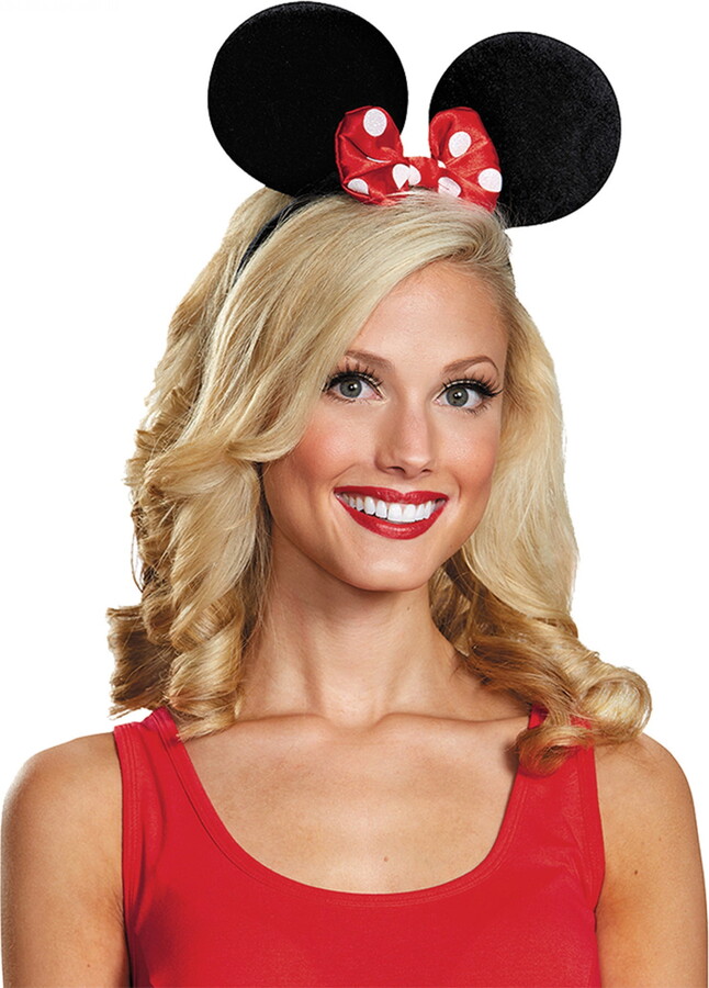 Disney Minnie Mouse Deluxe Ears Bow Headband Halloween Costume Accessory