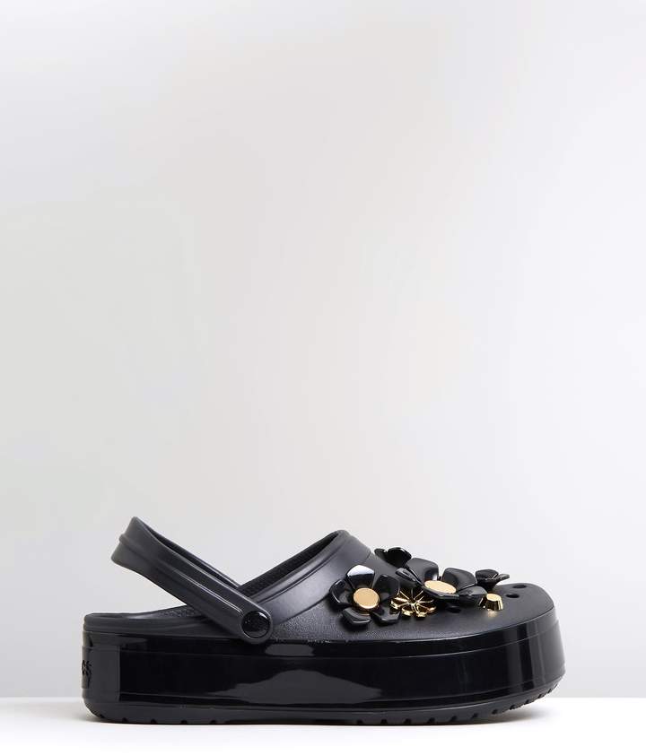 crocs crocband platform metallic blooms clog