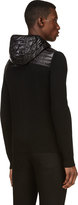 Thumbnail for your product : Moncler Black Quilted Hooded Sweater