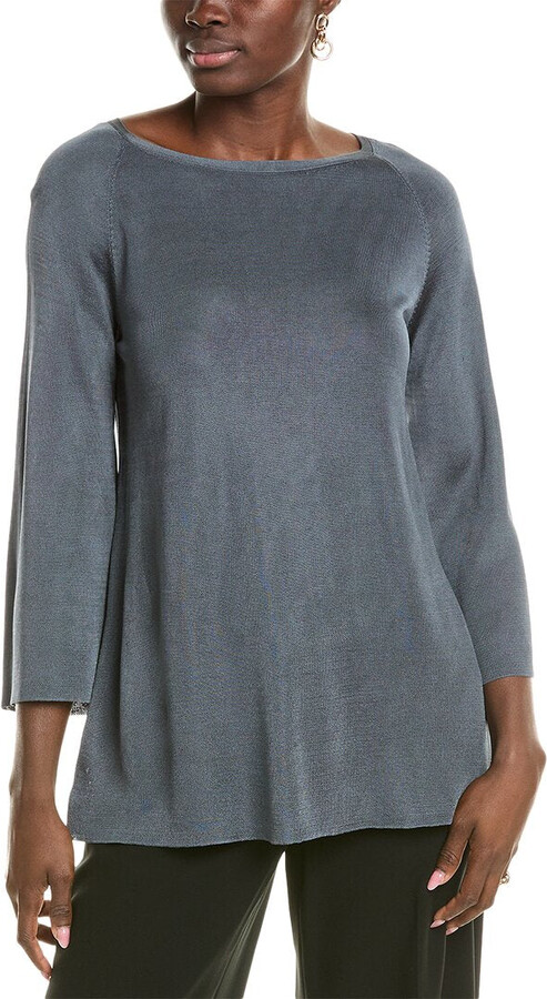 Lafayette 148 New York Bi Color A Line Sweater