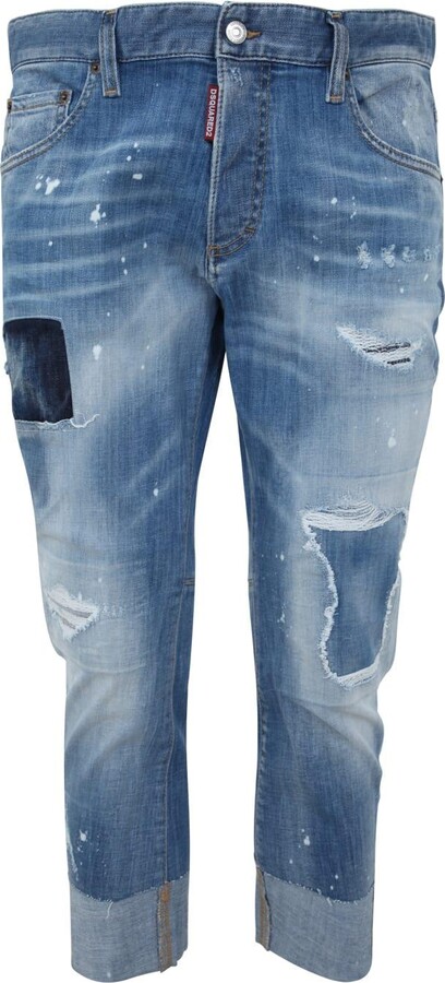 Men's Sailor-Front Latex Jeans