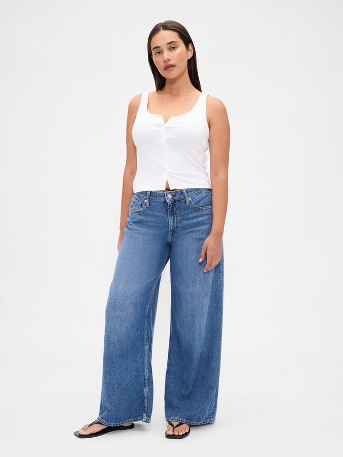 Gap Curvy Mid Rise UltraSoft Baggy Jeans