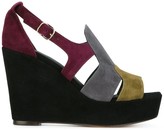 Thumbnail for your product : Tila March Colour Block Wedge Sandals