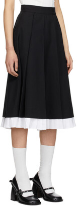 SHUSHU/TONG Black & White Pleated Skirt