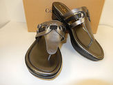 Thumbnail for your product : Cole Haan New Air Melissa Metallic Gunmetal/Black Buckledthong Wedge W/ Nike Air