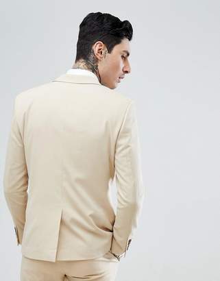 Harry Brown Biscuit Stretch Skinny Fit Suit Jacket