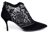 Thumbnail for your product : Nobrand Lace embroidery suede booties