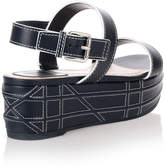 Thumbnail for your product : Christian Dior Yacht navy leather sandal