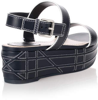 Christian Dior Yacht navy leather sandal