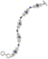 Thumbnail for your product : Carolee Bracelet, Silver-Tone Blue Glass Bead Linked Bracelet