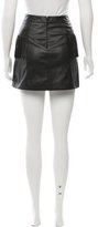 Thumbnail for your product : Saint Laurent Leather Fringe-Trimmed Skirt