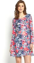 Thumbnail for your product : Love Label Feather Print Swing Dress