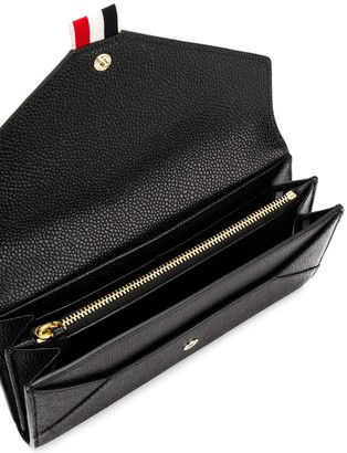 Thom Browne Removable-Chain Pebbled Envelope Clutch
