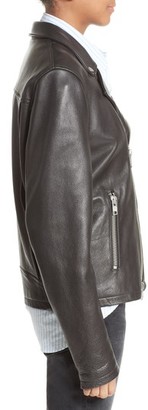 Frame Women's Oversized Leather Moto Jacket