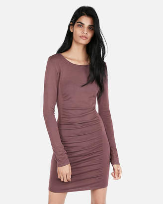 ruched sweater dress