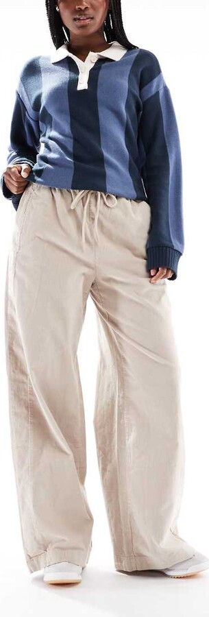 Women Cream Corduroy Pants ShopStyle