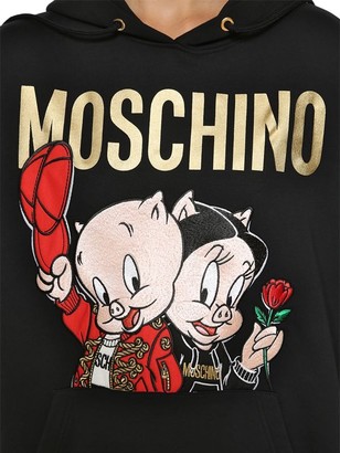 Moschino Logo Print Cotton Sweatshirt Hoodie
