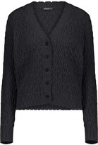 Thumbnail for your product : Minnie Rose Cotton Pointelle Cardigan - Black