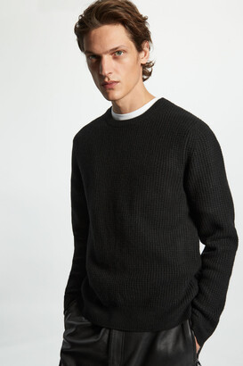COS Waffle-Knit Pure Cashmere Sweater - ShopStyle