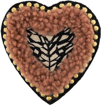 Yves Salomon Meteo embellished heart brooch
