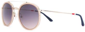 Orlebar Brown double bridge round sunglasses