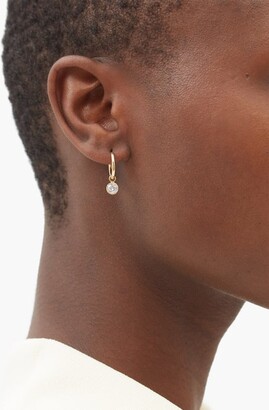 THEODORA WARRE Zircon & Gold-plated Sterling Silver Hoop Earrings