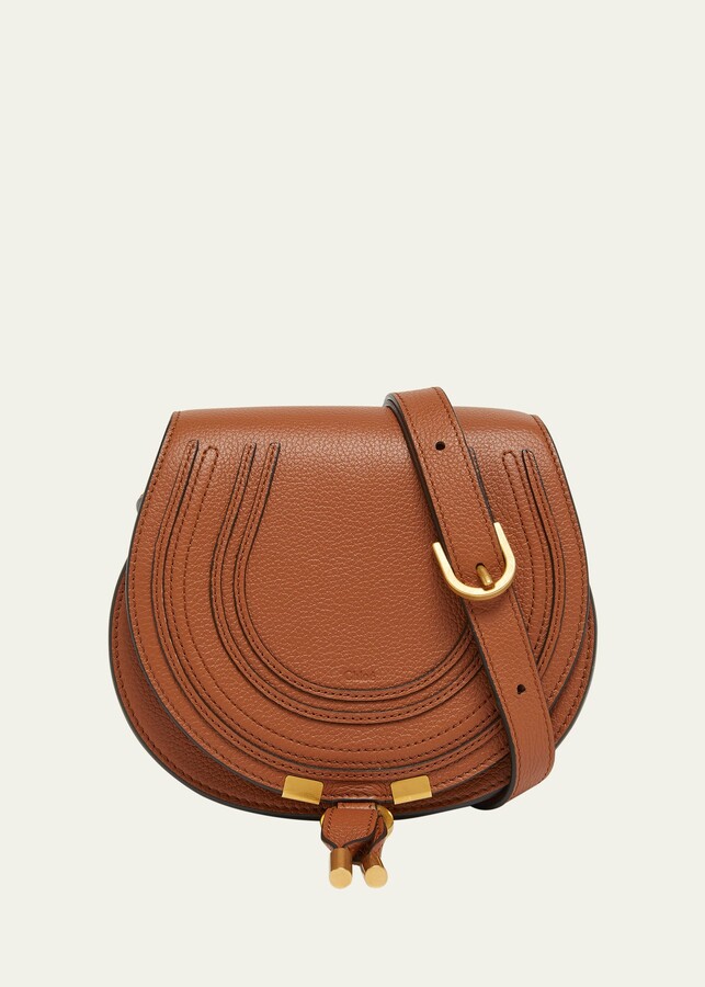 Chloe Marcie Small Calf Leather Clutch Bag with Shoulder Strap - Bergdorf  Goodman