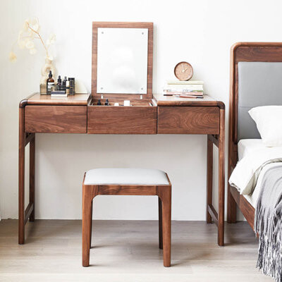 parkerlees Black walnut solid wood clamshell dresser