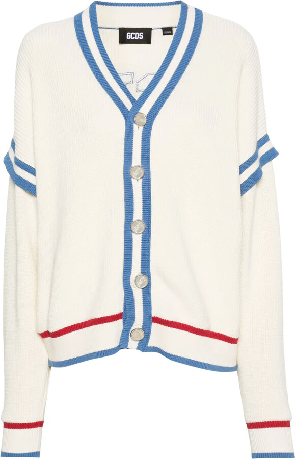 GCDS Logo-Patch Cotton Cardigan