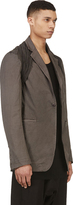 Thumbnail for your product : Rick Owens Grey Creased Jersey-Layered Hustler Blazer