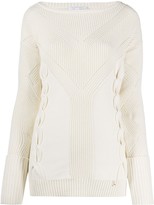 Thumbnail for your product : Patrizia Pepe Ribbed Round Neck Jumper