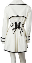 Thumbnail for your product : Betsey Johnson Cotton Kiss Piped Spring Trench