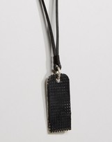 Thumbnail for your product : Diesel A-Grater Dogtag Necklace In Black