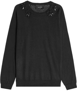 Simone Rocha Embellished Pullover with Merino Wool, Silk and Cashmere