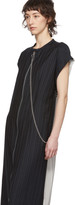 Thumbnail for your product : Acne Studios Navy Wool Pinstripe Zip-Front Dress