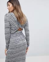 Thumbnail for your product : ASOS Maternity Twist Back Bodycon Dress In Stripe