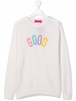 Thumbnail for your product : Ireneisgood TEEN embroidered-logo crew neck jumper