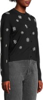 Thumbnail for your product : Minnie Rose Embellished Crewneck Cardigan