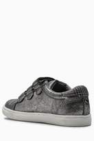 Thumbnail for your product : Next Girls Pewter Touch Fastening Trainers (Older)
