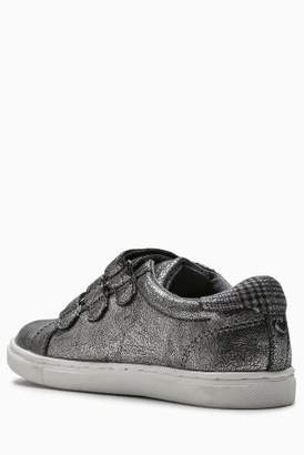 Next Girls Pewter Touch Fastening Trainers (Older)