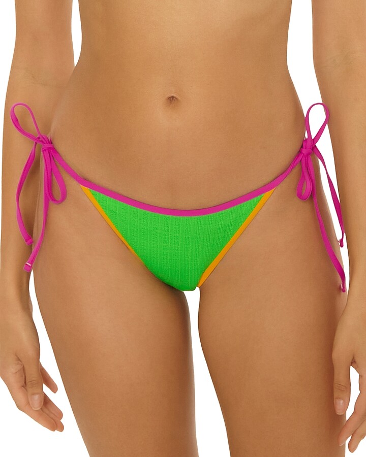 Becca by Rebecca Virtue Crinkle Crush Demi Side Tie Bikini Bottom