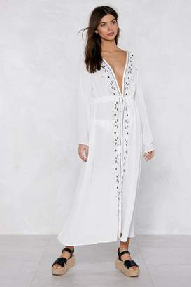 Nasty Gal Don't Worry Embroidered Cover-Up
