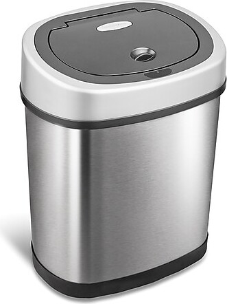 NineStars Nine Stars Stainless Steel Motion Sensor Trash Can, 3.2 Gallon, Silver (DZT-12-9)