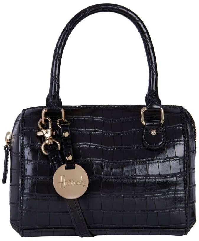 Harrods Mini CrocEmbossed Barrel Bag ShopStyle